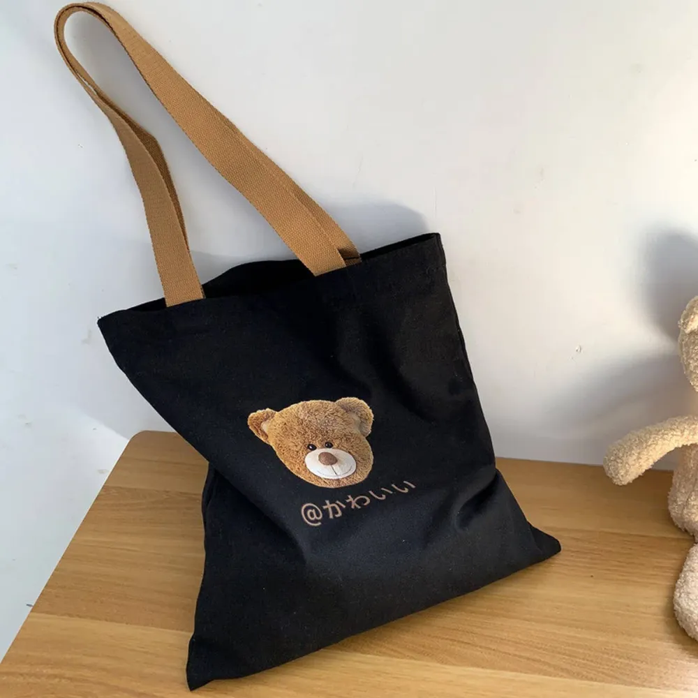 Textured Canvas Printed Tote Bag