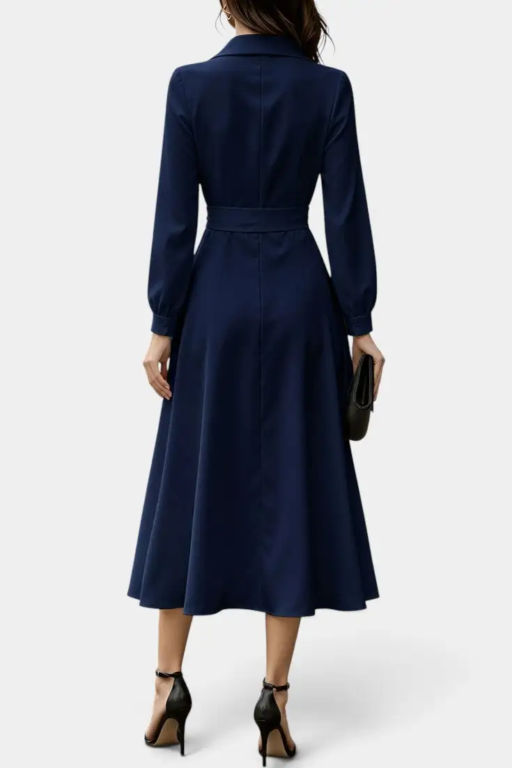 Satin Wrap Midi Dress