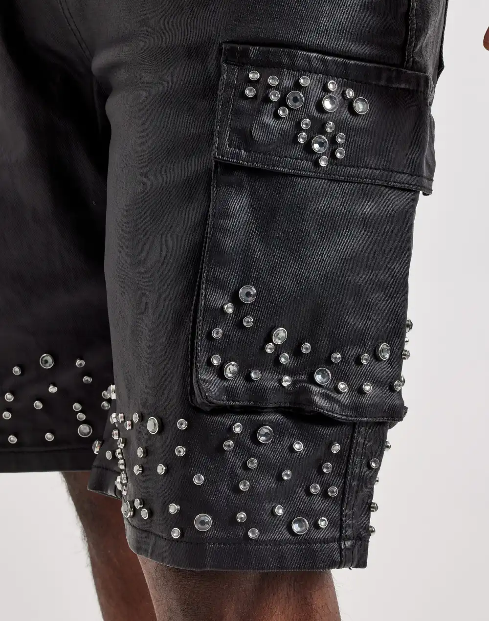 Embellished Cargo Shorts