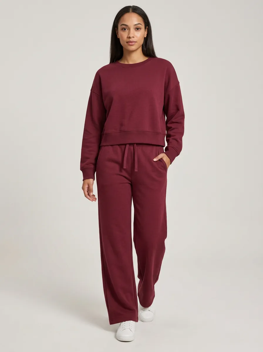 Women's Crewneck Sweatshirt Sweatpants Set