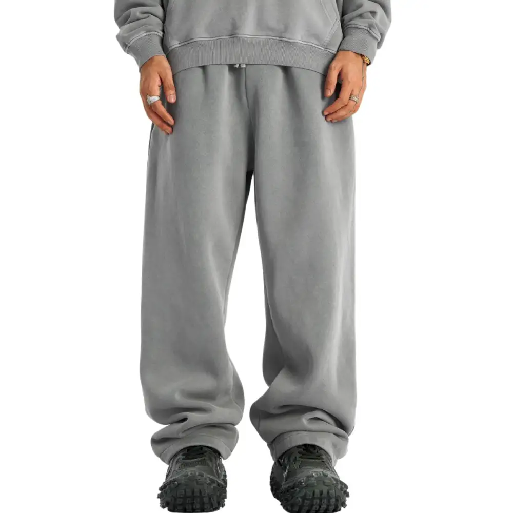 Washed Straight Leg Men's Sweatpants