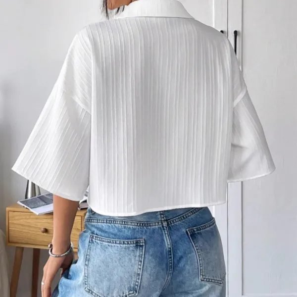 Elevated Casual Pleated Oversized Blouse