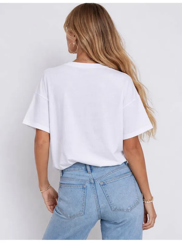 Chic Graphic Pullover Short Sleeves T-shirt