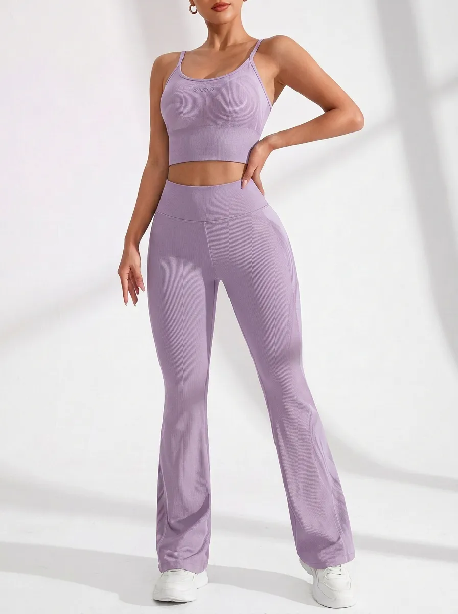 Paneled Textured Flare Active Set