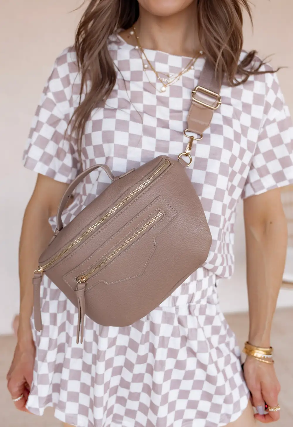 Pebbled Structured Crossbody Bag