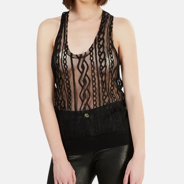 Scoop-Neck Ribbed Knit Tank Top