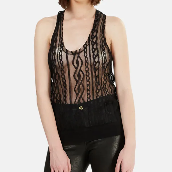 Scoop-Neck Ribbed Knit Tank Top