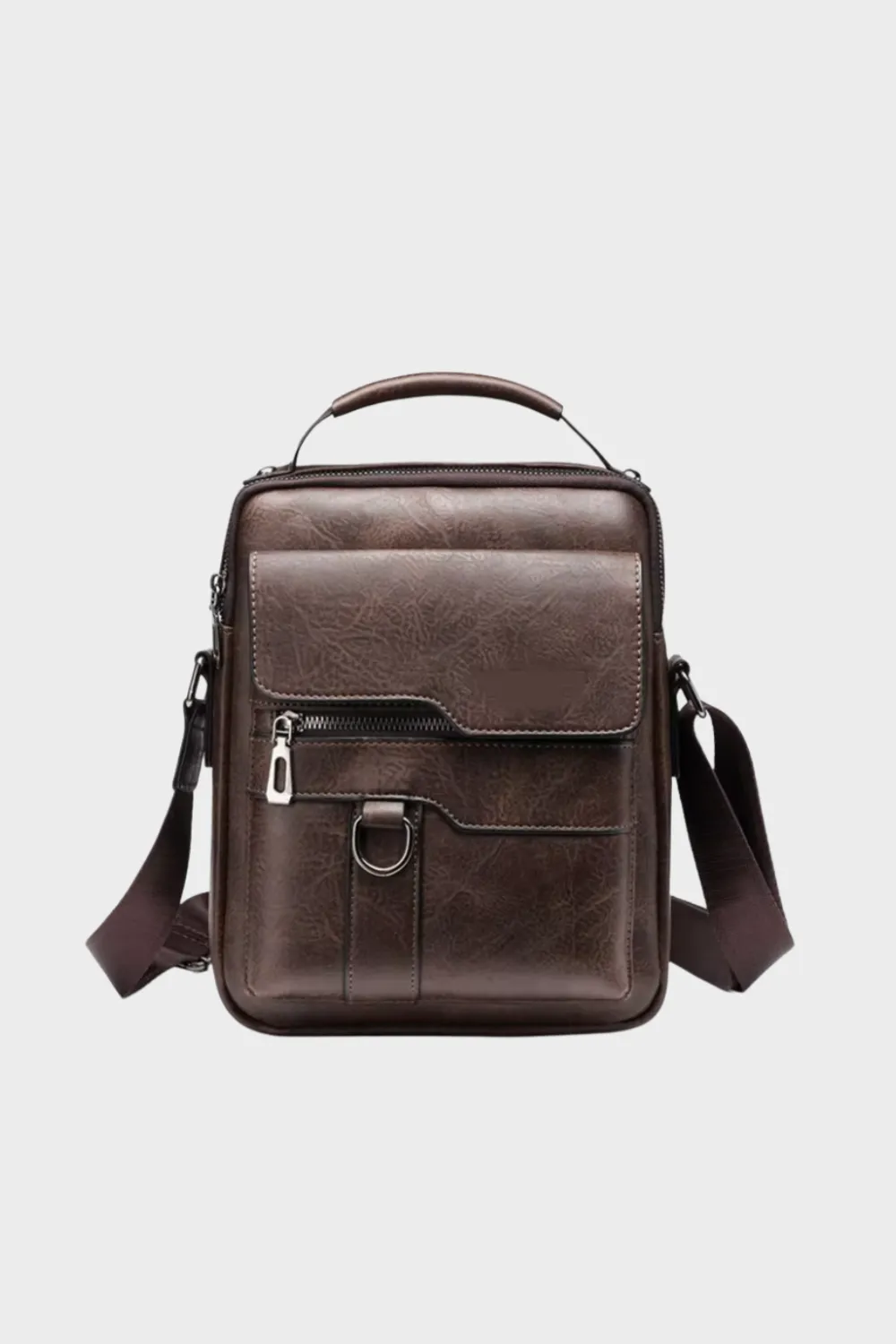Structured Leather Crossbody Bag