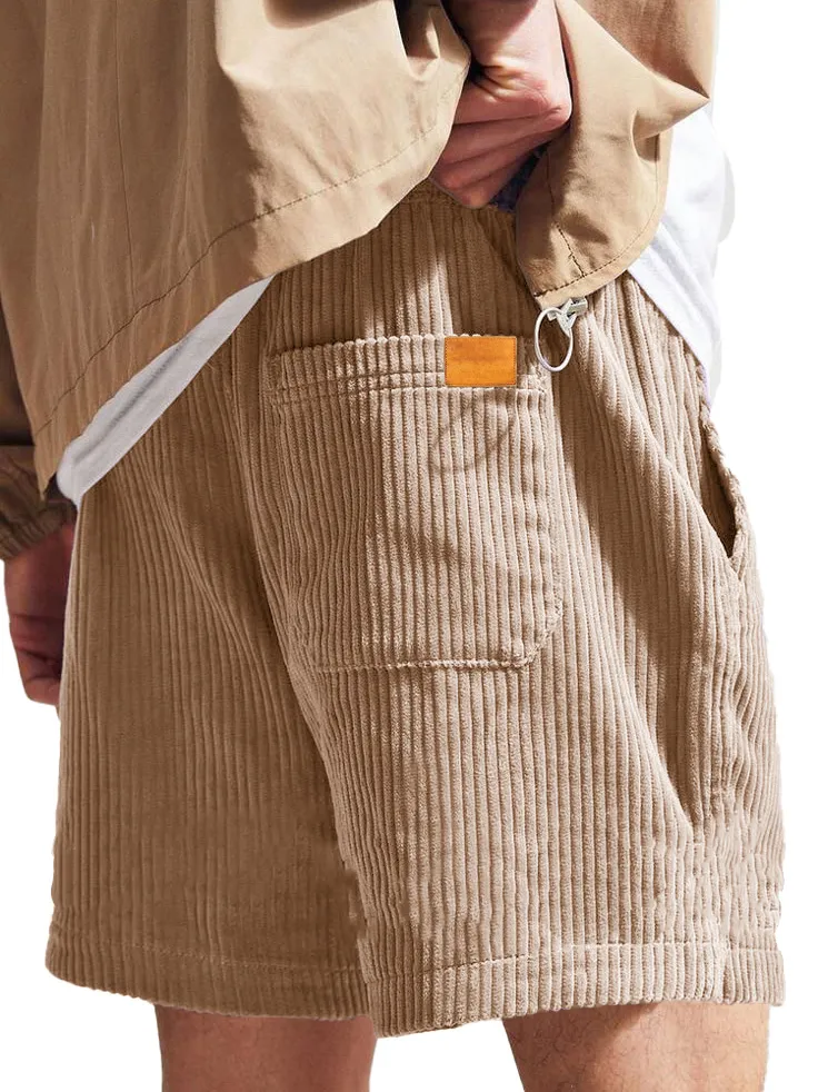 Roomy Corduroy Seamed Detail Shorts