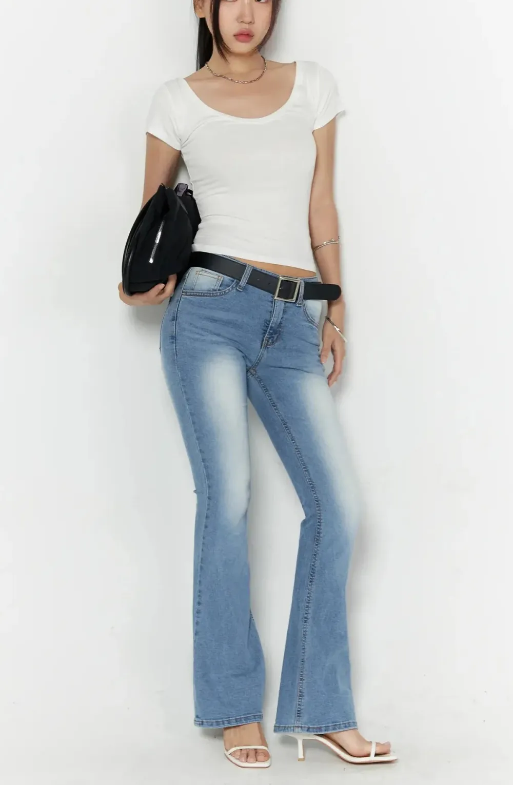 Pocketed Bootcut Jeans
