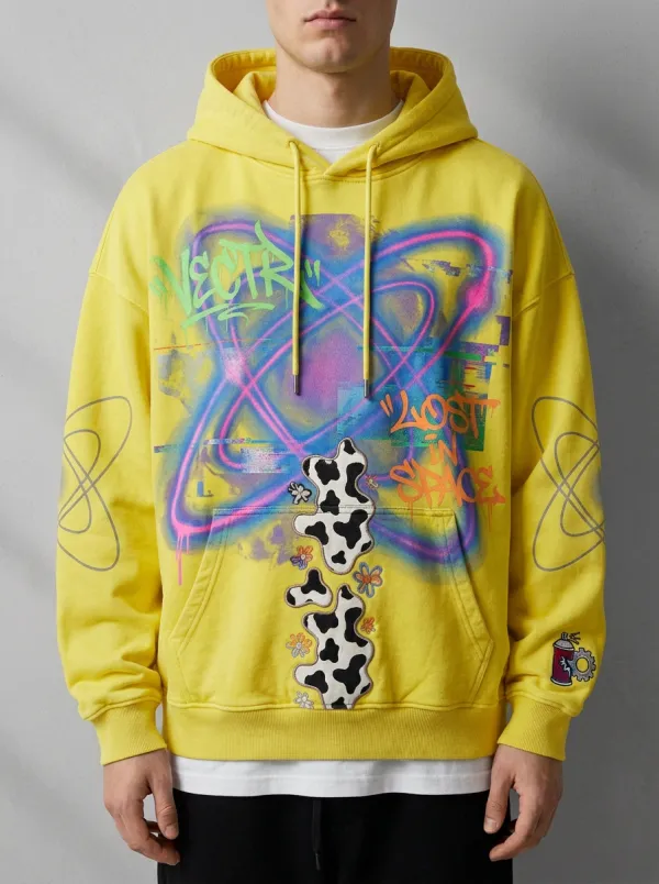 Unisex Urban Streetwear Graffiti Hoodie