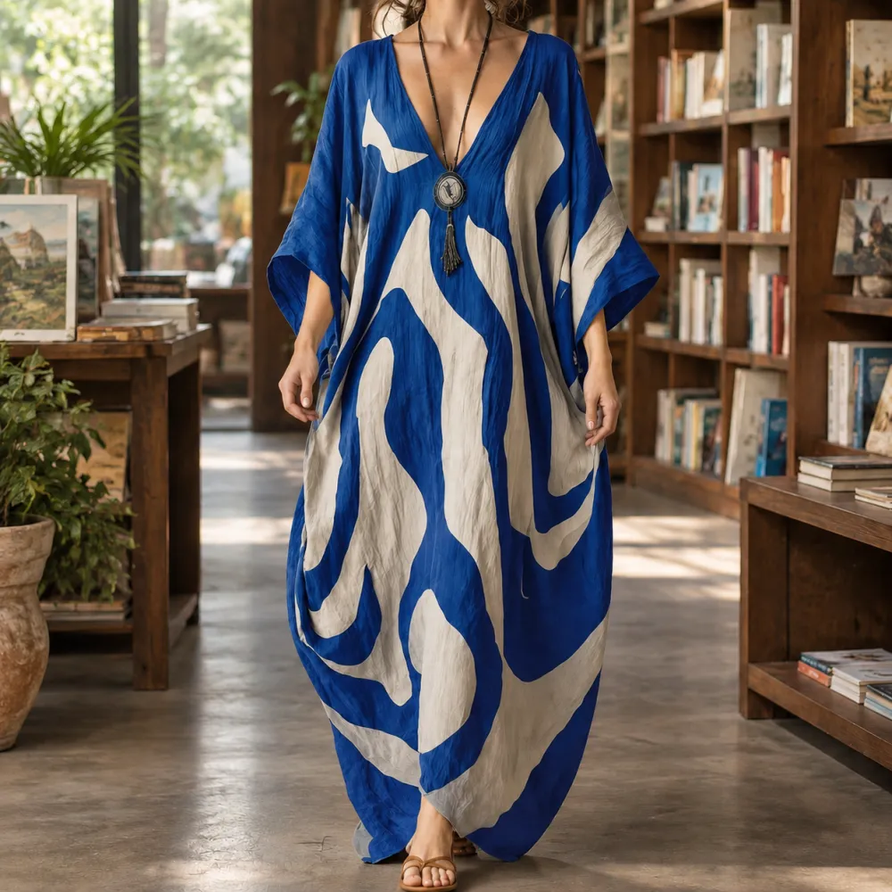 Printed Cocoon Maxi Dress