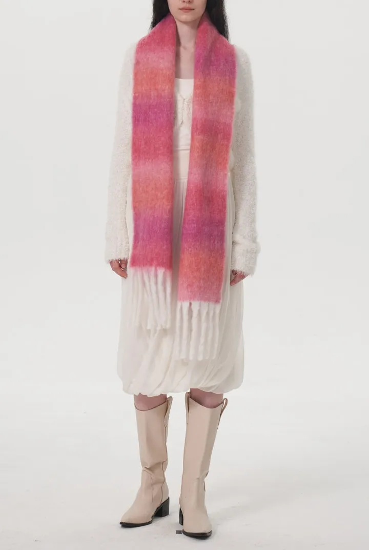 Plush Wool Blend Blanket Scarf