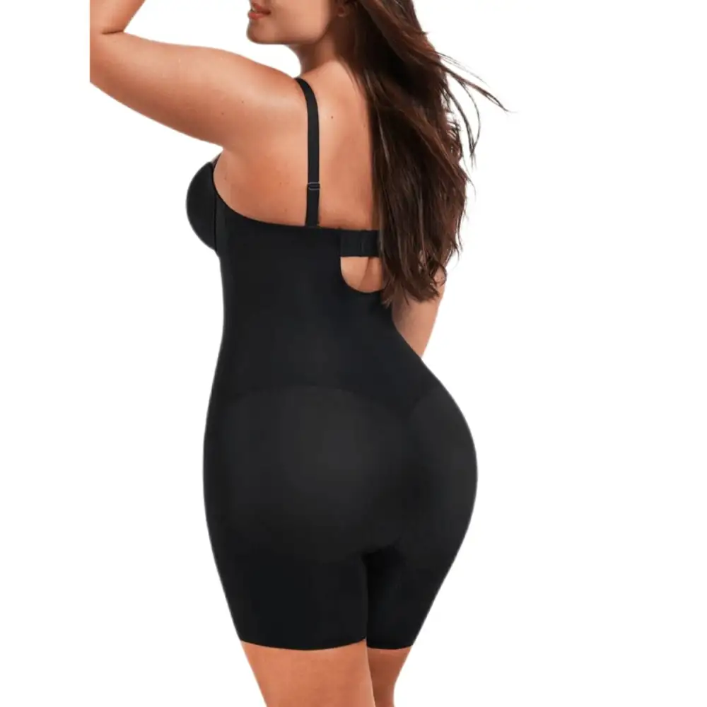 Open Bust Mid Thigh Shaping Bodysuit