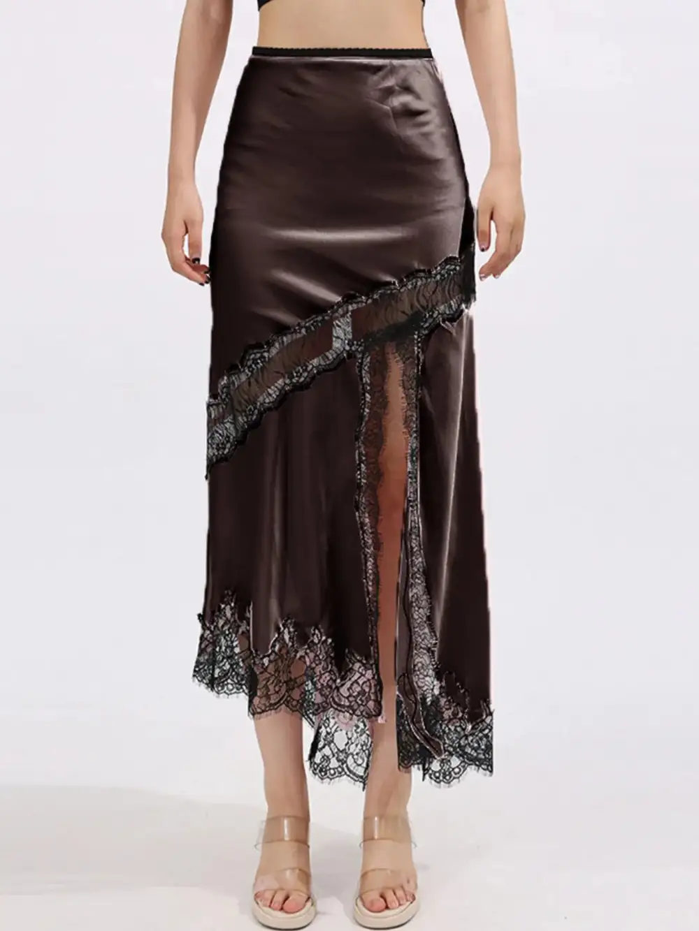 Softened Lace Trim Skirt