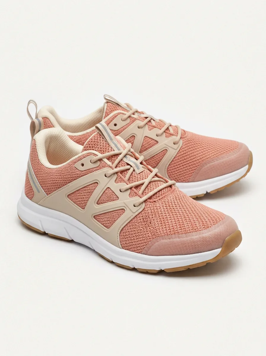 Women's Pathfinder Casual Sporty Dusty Pink Mesh Printed Sneakers