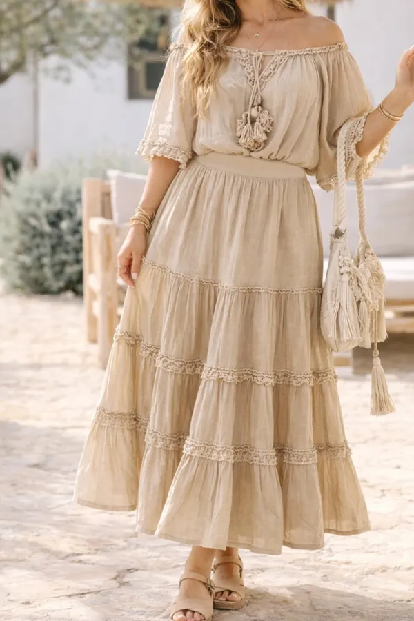 Lace Floral Skirt