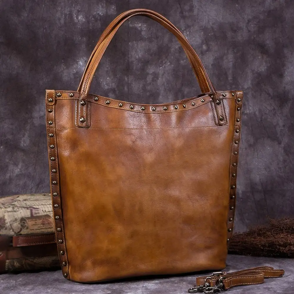Vintage Leather Satchel Shoulder Bag