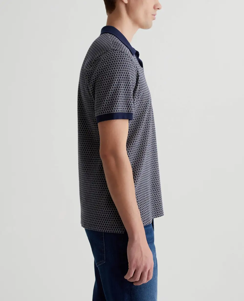 Men's Short Sleeve Point Collar Polo Shirt