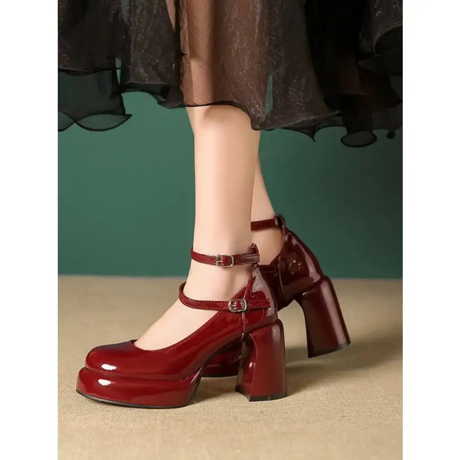 Patent Leather Mary Jane Platform Pumps