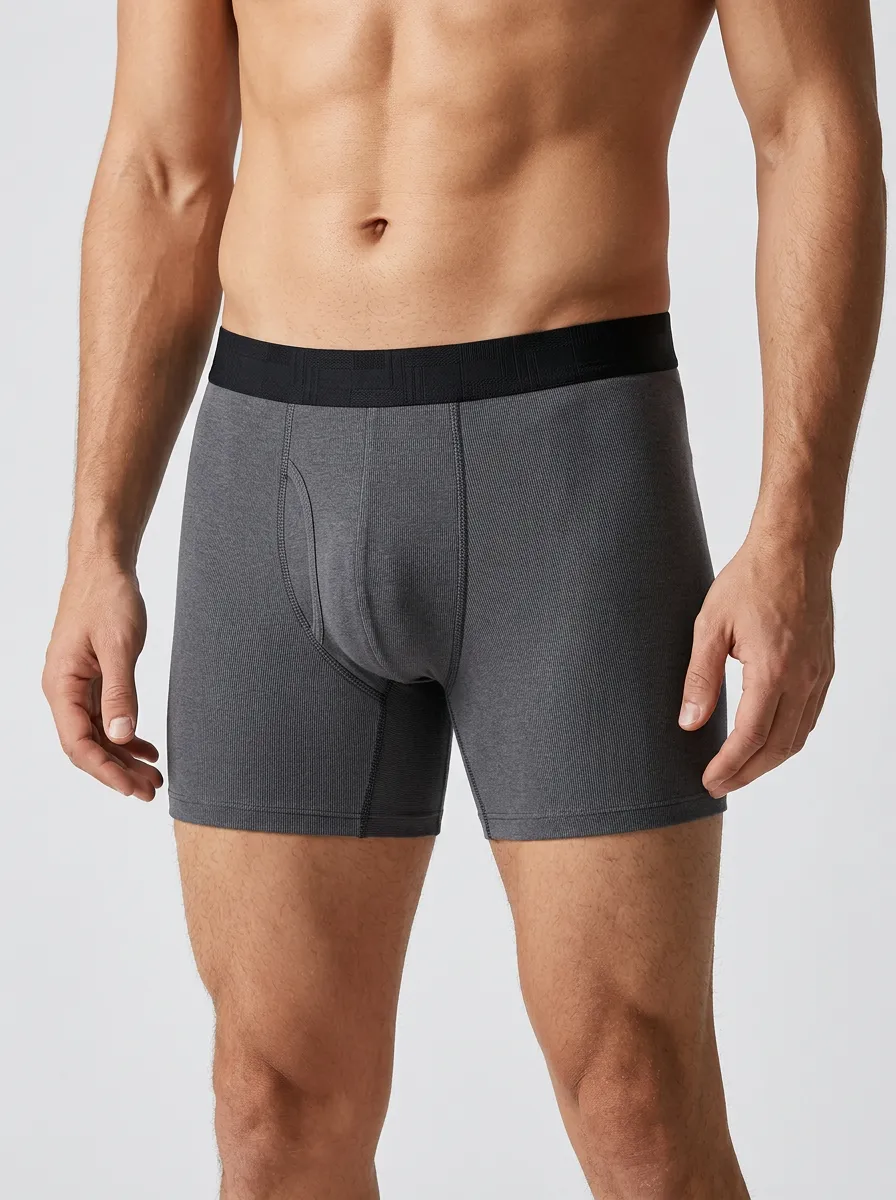 Core Ribbed Cotton Silhouette Men's Boxer Briefs