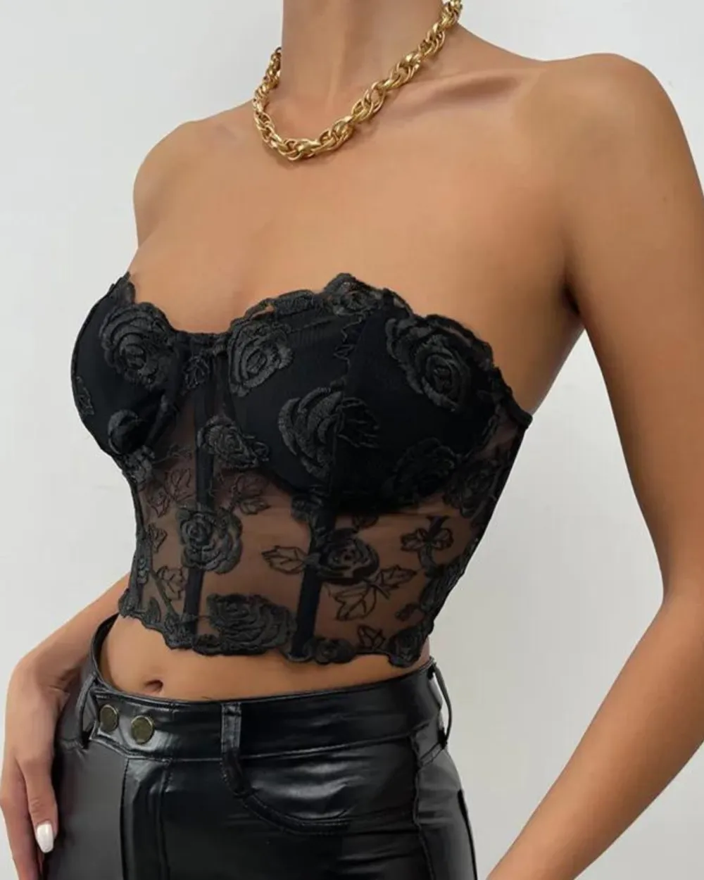 Strapless Corset-Style Longline Bra