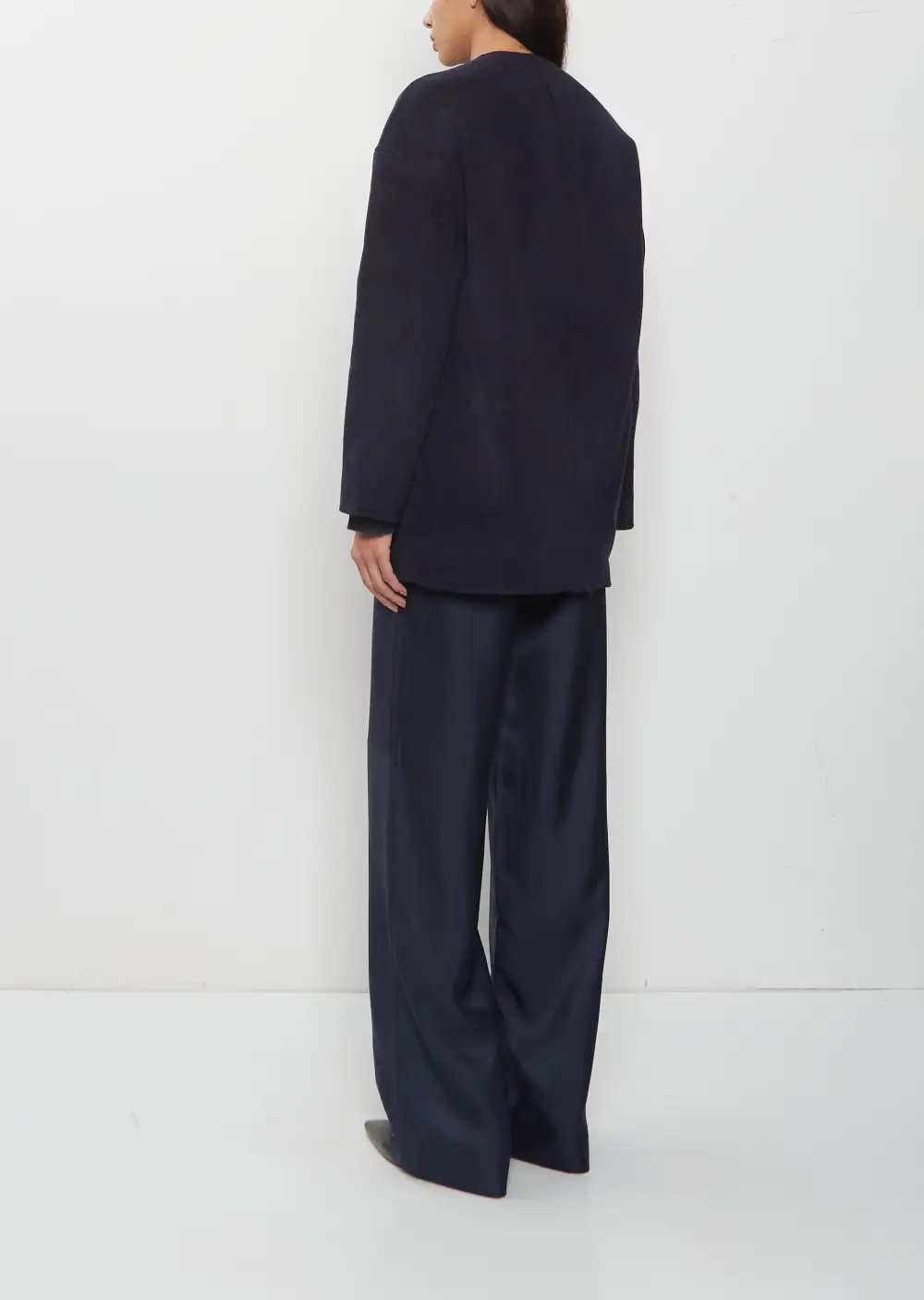 Women's Double Face Cashmere Collarless Coat