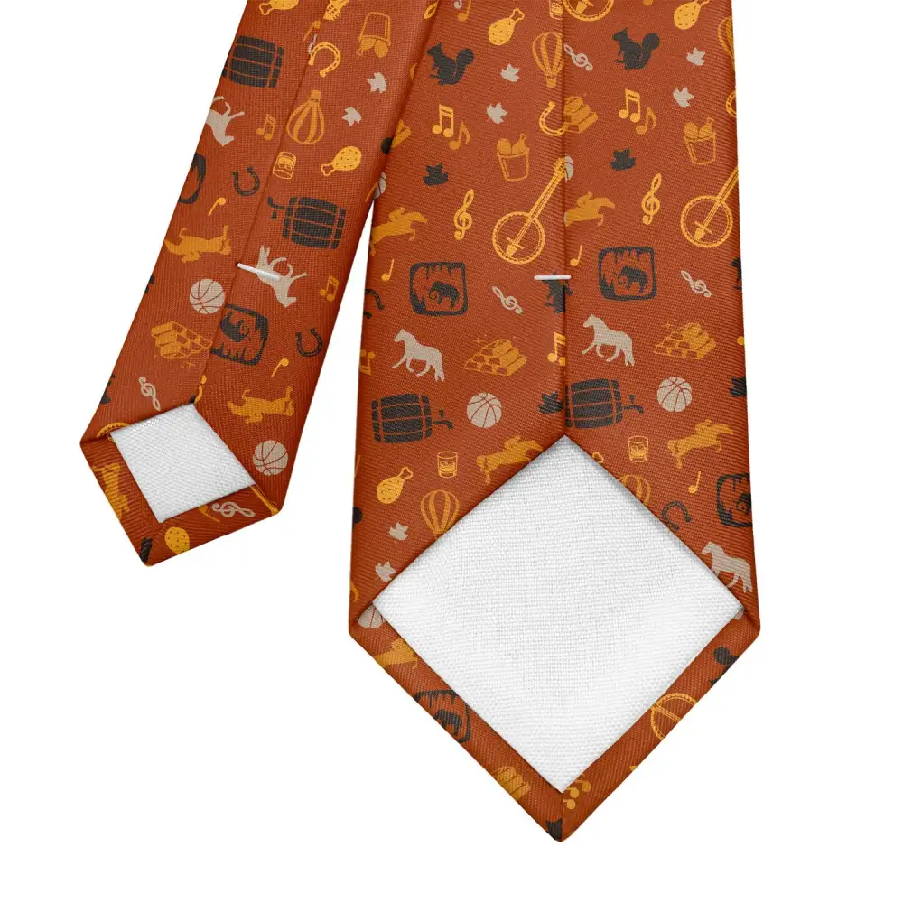 Polished Heritage Emblem Style Necktie