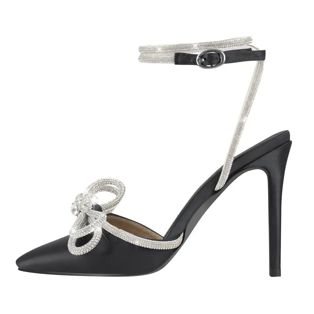 Elegant Rhinestone Pointed Toe Stiletto Pumps