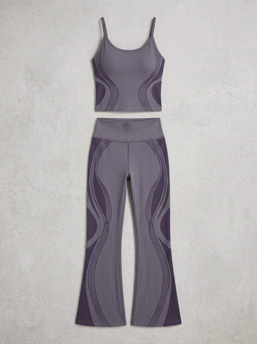 Abstract Line Ribbed Paneled Flare Active Set