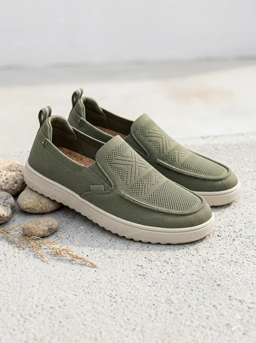 Streetwear Knit Knitted Edit Men's Stretch Canvas Shoes