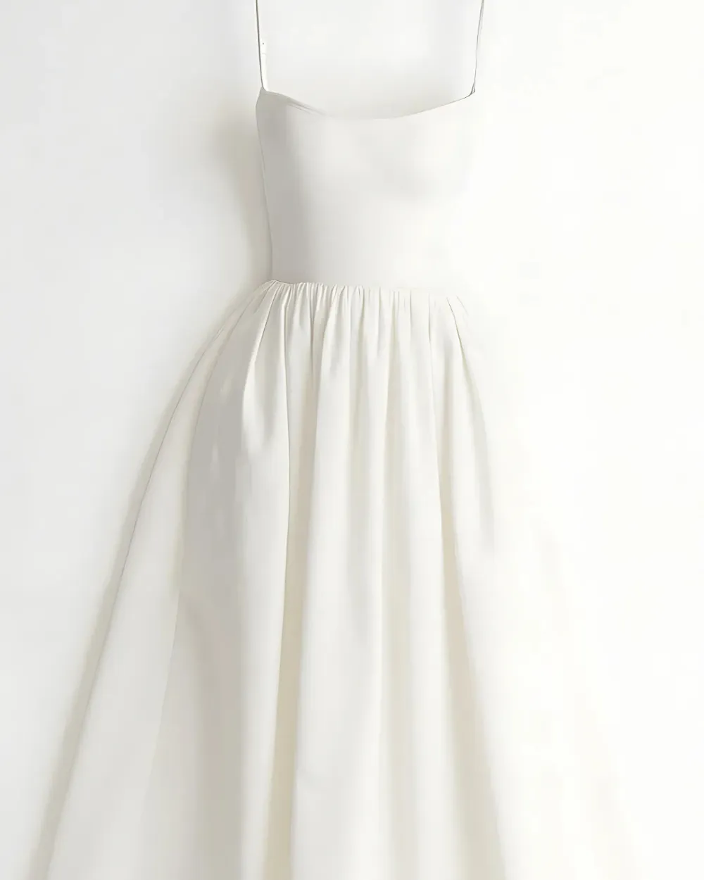 A Line Midi Dress Flared Skirt