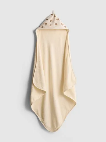 Bear Print Hooded Towel