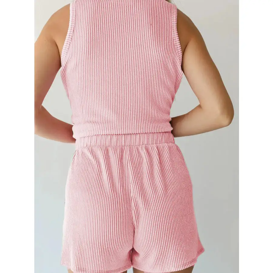 Everyday Round Neck Sleeveless Top and Shorts Set