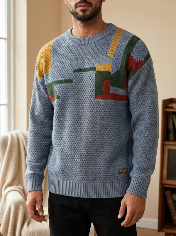 Men's Geometric Abstract Sweater