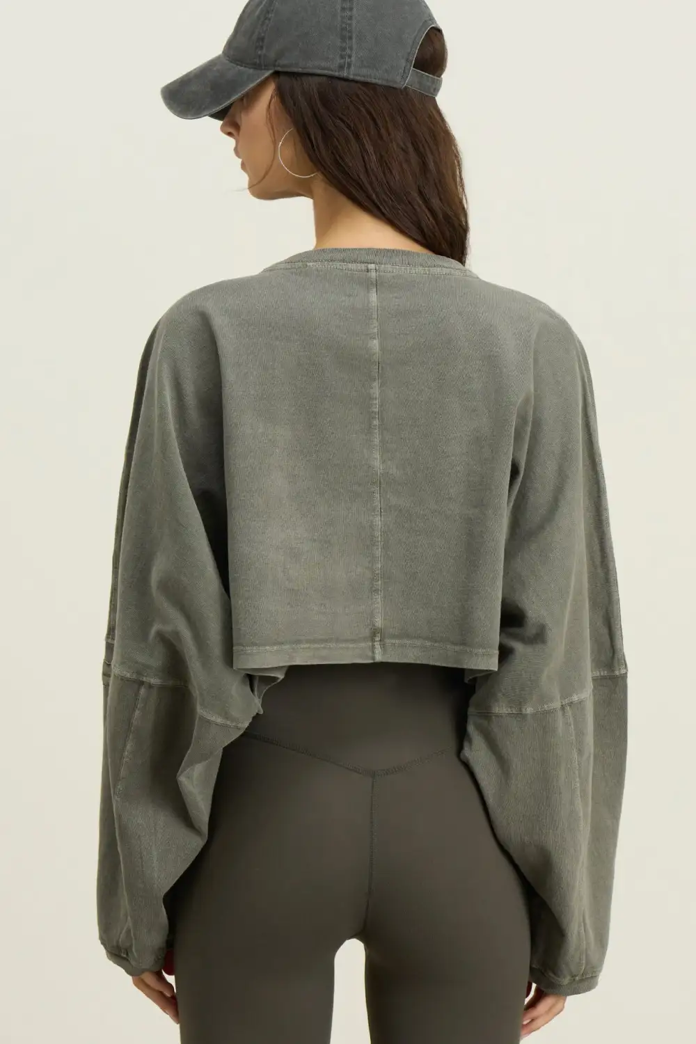 Crew Neck Boxy Long Sleeve Top