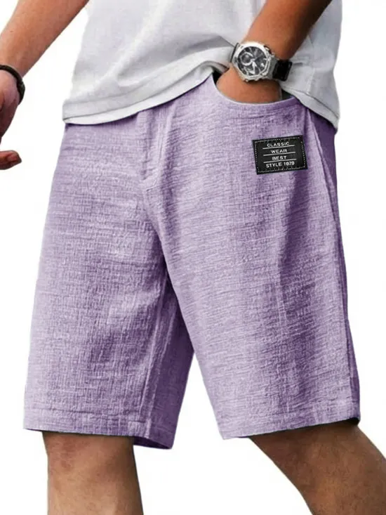 Linen Blend Relaxed Fit Shorts