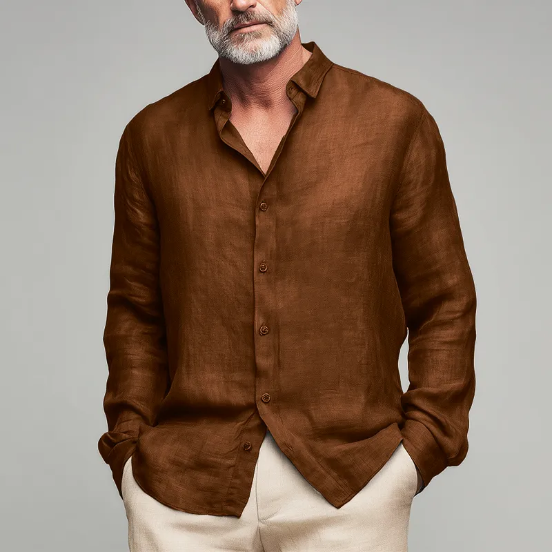 Easy Collar Linen Shirt
