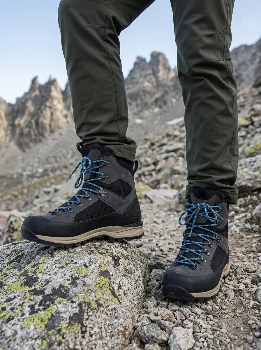 Men's Summit Terrain Hiking Mountain Landscape Printed Boots