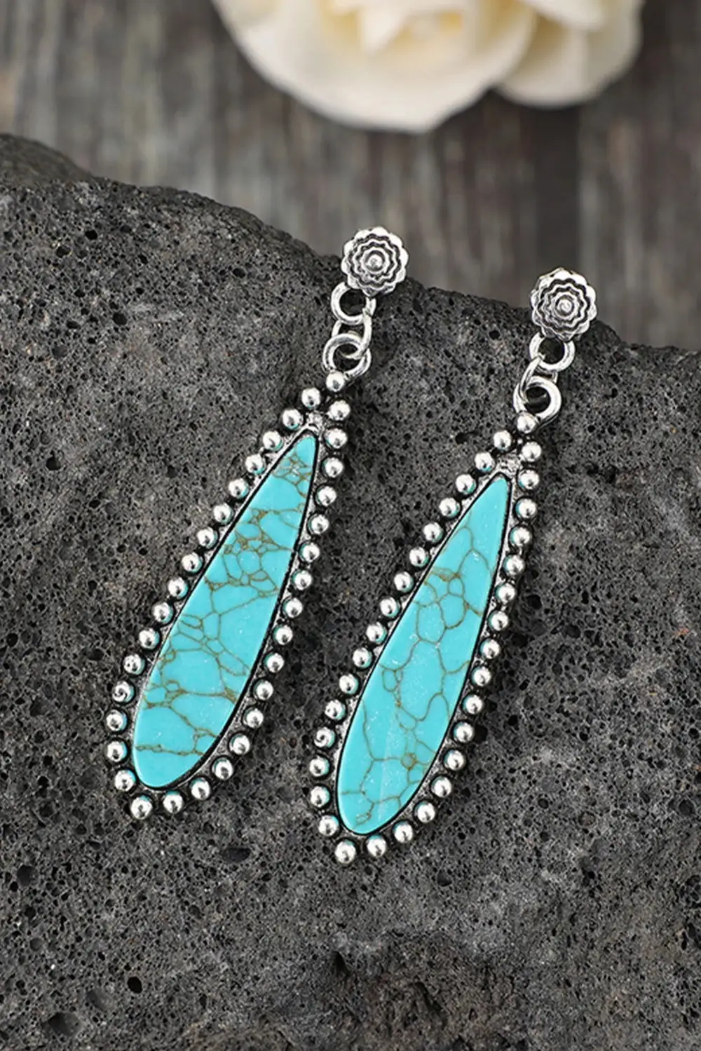 Alloy Stone Accent Bohemian Statement Earrings