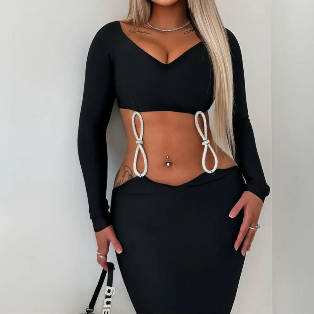 Bow Off Shoulder Bandage Midi Dress