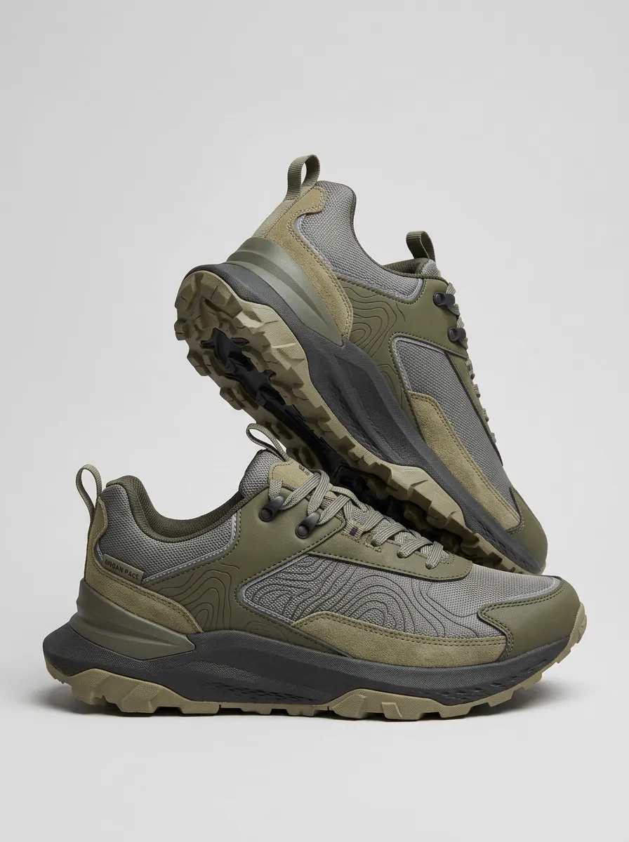 Topographic Casual Printed Sneakers