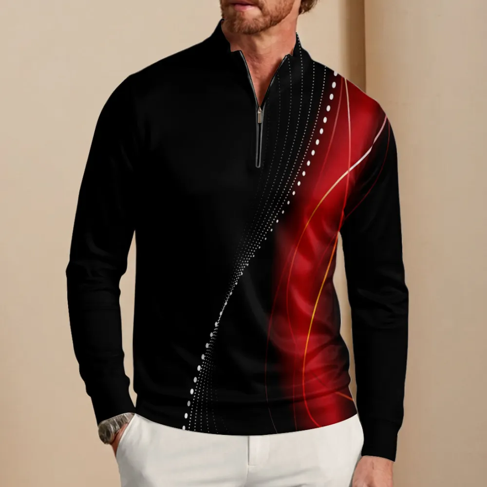 Active Lightweight Long Sleeve Pullover Golf Shirt
