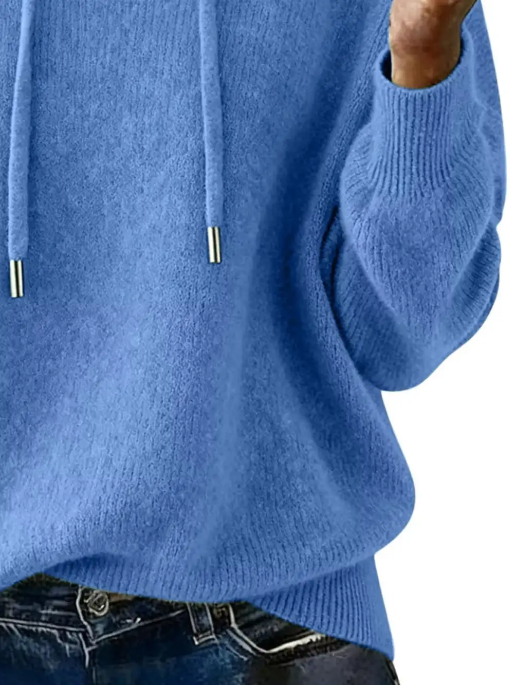 Modern Drawstring Long Sleeve Sweater