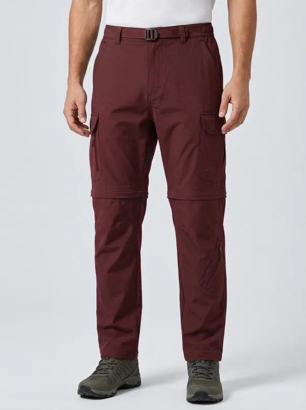 Men's Outback Trek Multi-Pocket Waterproof Zip-Off Tactical Cargo Pants