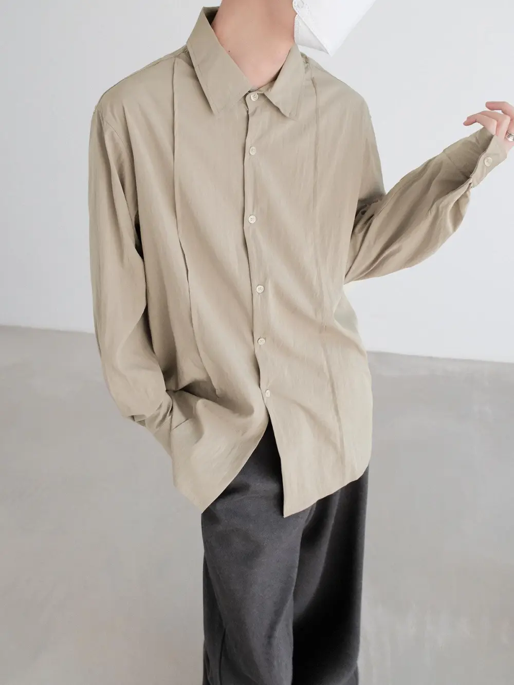 Lined Buttoned Relaxed Shirt