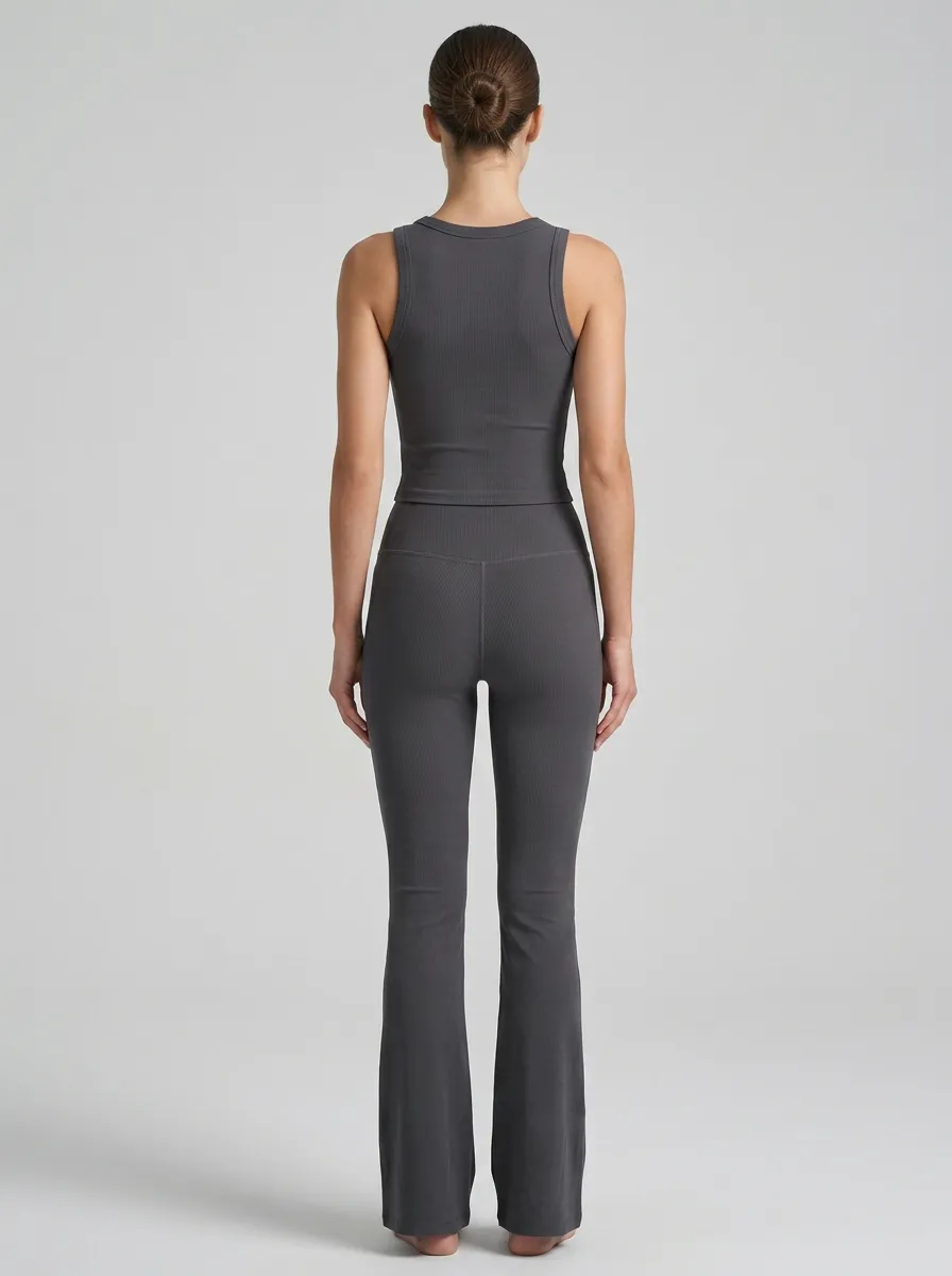 Yoga-Inspired Training-Look Women's Tank Top Flare Pants Active Set