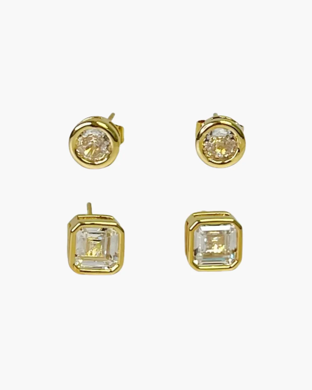 Bella Bezel Earring Set