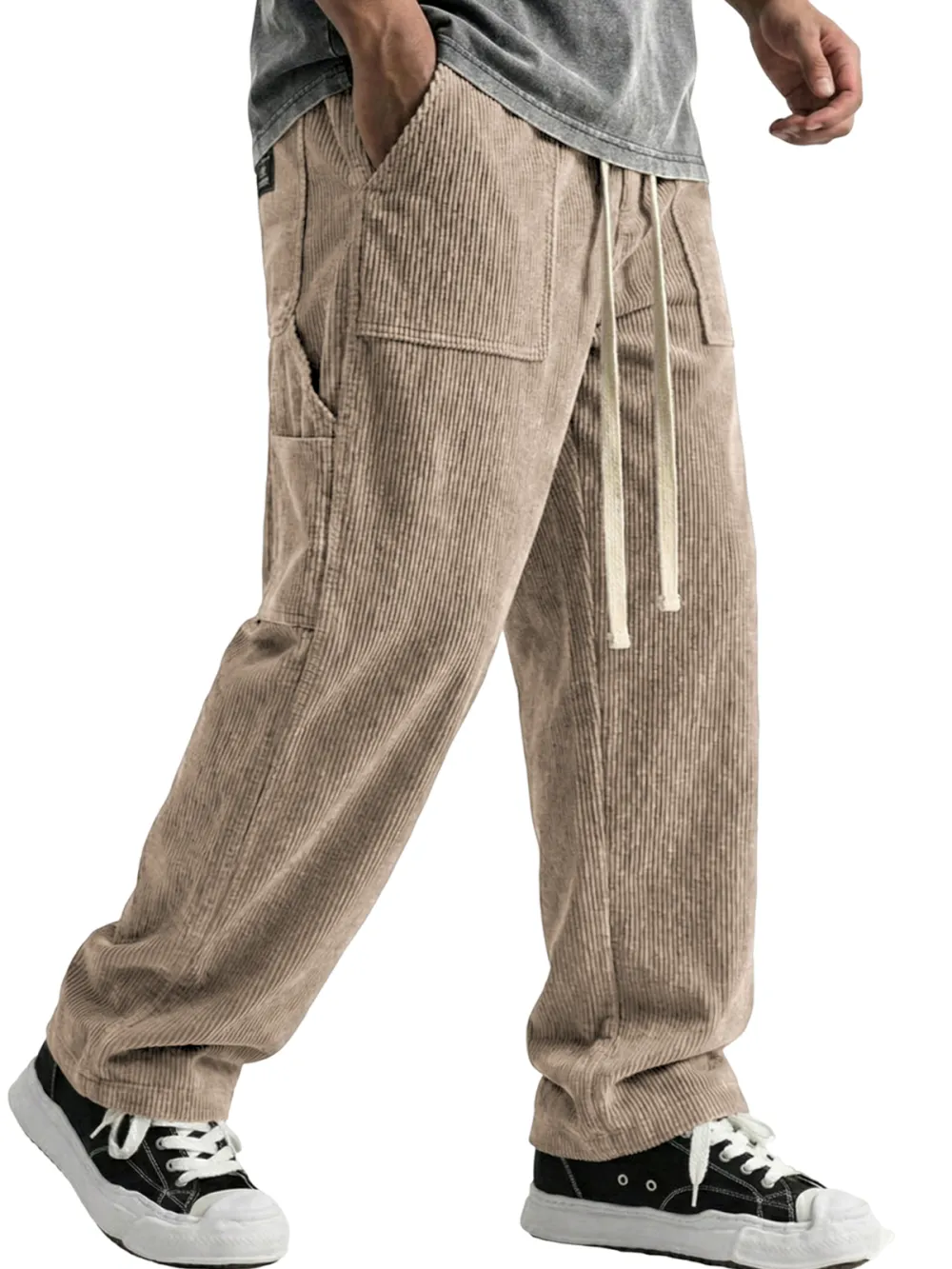 Relaxed Corduroy Pocket Trousers
