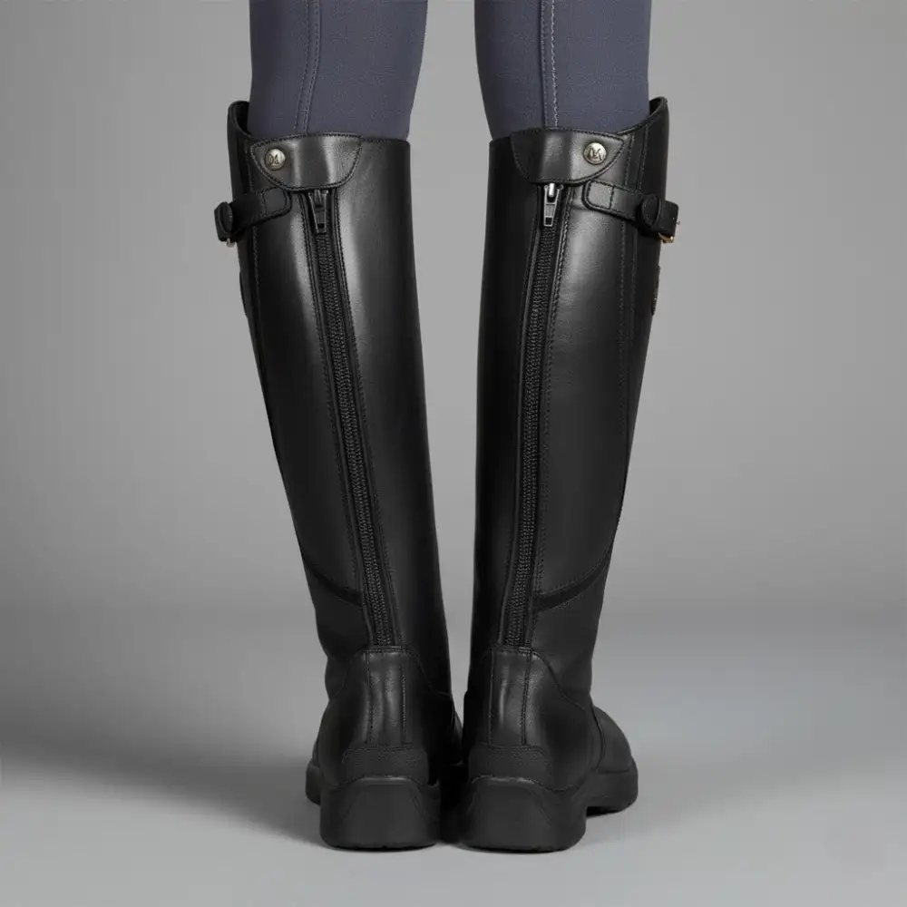 Leather Knee Tall Boots Waterproof Flat Boots Everyday Wear